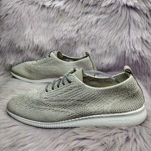 Cole Haan Zerogrand StitchLite Knit Grey Wingtip Comfort Shoes Women Sz 9 W26468